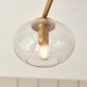 - Jacob - Warm Brass 3 Light Semi Flush with Clear Bubble Glass Endon-118507 - Jacob - Warm Brass 3 Light Semi Flush with Clear Bubble Glass