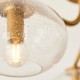 - Jacob - Warm Brass 3 Light Semi Flush with Clear Bubble Glass Endon-118507 - Jacob - Warm Brass 3 Light Semi Flush with Clear Bubble Glass