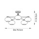 - Jacob - Warm Brass 5 Light Semi Flush with Clear Bubble Glass Endon-118508 - Jacob - Warm Brass 5 Light Semi Flush with Clear Bubble Glass