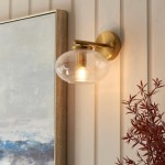 Jacob - Warm Brass Wall Lamp with Clear Bubble Glass Jacob - Warm Brass Wall Lamp with Clear Bubble Glass
