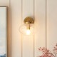 - Jacob - Warm Brass Wall Lamp with Clear Bubble Glass Endon-118509 - Jacob - Warm Brass Wall Lamp with Clear Bubble Glass