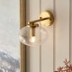 - Jacob - Warm Brass Wall Lamp with Clear Bubble Glass Endon-118509 - Jacob - Warm Brass Wall Lamp with Clear Bubble Glass