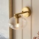 - Jacob - Warm Brass Wall Lamp with Clear Bubble Glass Endon-118509 - Jacob - Warm Brass Wall Lamp with Clear Bubble Glass