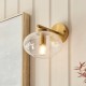 - Jacob - Warm Brass Wall Lamp with Clear Bubble Glass Endon-118509 - Jacob - Warm Brass Wall Lamp with Clear Bubble Glass