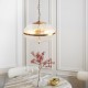 - Somerset - Vintage Brass 3 Light Pendant with Clear Ribbed Glass Endon-118580 - Somerset - Vintage Brass 3 Light Pendant with Clear Ribbed Glass