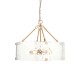 - Keller - Brushed Aged Brass 6 Light Pendant with Clear Textured Curved Glass Endon-118584 - Keller - Brushed Aged Brass 6 Light Pendant with Clear Textured Curved Glass