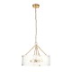 - Keller - Brushed Aged Brass 6 Light Pendant with Clear Textured Curved Glass Endon-118584 - Keller - Brushed Aged Brass 6 Light Pendant with Clear Textured Curved Glass
