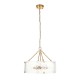 - Keller - Brushed Aged Brass 6 Light Pendant with Clear Textured Curved Glass Endon-118584 - Keller - Brushed Aged Brass 6 Light Pendant with Clear Textured Curved Glass