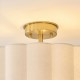 Endon-118591 - Serene - Brushed Aged Brass 2 Light Semi Flush with Vintage White Cotton