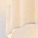 Endon-118591 - Serene - Brushed Aged Brass 2 Light Semi Flush with Vintage White Cotton