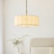 Endon-118592 - Serene - Brushed Aged Brass 3 Light Pendant with Vintage White Cotton
