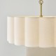 Endon-118592 - Serene - Brushed Aged Brass 3 Light Pendant with Vintage White Cotton
