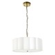 Endon-118592 - Serene - Brushed Aged Brass 3 Light Pendant with Vintage White Cotton