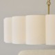 Endon-118593 - Serene - Brushed Aged Brass 6 Light Pendant with Vintage White Cotton