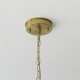 Endon-118593 - Serene - Brushed Aged Brass 6 Light Pendant with Vintage White Cotton