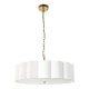 Endon-118593 - Serene - Brushed Aged Brass 6 Light Pendant with Vintage White Cotton