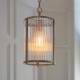 - Ridgeton - Antique Brass Pendant with Ribbed Glass Endon-118595 - Ridgeton - Antique Brass Pendant with Ribbed Glass