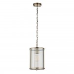 Ridgeton - Antique Brass Pendant with Ribbed Glass Ridgeton - Antique Brass Pendant with Ribbed Glass