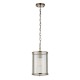 - Ridgeton - Antique Brass Pendant with Ribbed Glass Endon-118595 - Ridgeton - Antique Brass Pendant with Ribbed Glass