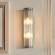 - Ridgeton - Antique Brass 2 Light Wall Lamp with Ribbed Glass Endon-118597 - Ridgeton - Antique Brass 2 Light Wall Lamp with Ribbed Glass