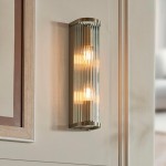 Ridgeton - Antique Brass 2 Light Wall Lamp with Ribbed Glass Ridgeton - Antique Brass 2 Light Wall Lamp with Ribbed Glass