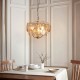 - Essie - Brushed Aged Brass 3 Light Centre Fitting with Champagne Glass Ambience-118602 - Essie - Brushed Aged Brass 3 Light Centre Fitting with Champagne Glass
