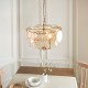- Essie - Brushed Aged Brass 3 Light Centre Fitting with Champagne Glass Ambience-118602 - Essie - Brushed Aged Brass 3 Light Centre Fitting with Champagne Glass