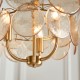 - Essie - Brushed Aged Brass 3 Light Centre Fitting with Champagne Glass Ambience-118602 - Essie - Brushed Aged Brass 3 Light Centre Fitting with Champagne Glass
