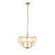 - Essie - Brushed Aged Brass 3 Light Centre Fitting with Champagne Glass Ambience-118602 - Essie - Brushed Aged Brass 3 Light Centre Fitting with Champagne Glass