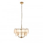 Essie - Brushed Aged Brass 3 Light Centre Fitting with Champagne Glass Essie - Brushed Aged Brass 3 Light Centre Fitting with Champagne Glass