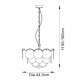 - Essie - Brushed Aged Brass 3 Light Centre Fitting with Champagne Glass Ambience-118602 - Essie - Brushed Aged Brass 3 Light Centre Fitting with Champagne Glass