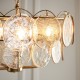 - Essie - Brushed Aged Brass 5 Light centre Fitting with Champagne Glass Ambience-118603 - Essie - Brushed Aged Brass 5 Light centre Fitting with Champagne Glass