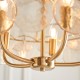- Essie - Brushed Aged Brass 5 Light centre Fitting with Champagne Glass Ambience-118603 - Essie - Brushed Aged Brass 5 Light centre Fitting with Champagne Glass