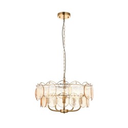 Essie - Brushed Aged Brass 5 Light centre Fitting with Champagne Glass Essie - Brushed Aged Brass 5 Light centre Fitting with Champagne Glass