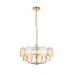 - Essie - Brushed Aged Brass 5 Light centre Fitting with Champagne Glass Ambience-118603 - Essie - Brushed Aged Brass 5 Light centre Fitting with Champagne Glass