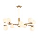 - Aaron - Brushed Aged Brass 10 Light Centre Fitting with Matt Opal Glass Endon-118652 - Aaron - Brushed Aged Brass 10 Light Centre Fitting with Matt Opal Glass