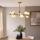 - Aaron - Brushed Aged Brass 10 Light Centre Fitting with Matt Opal Glass Endon-118652 - Aaron - Brushed Aged Brass 10 Light Centre Fitting with Matt Opal Glass