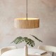 - Longshore - Black 3 Light Pendant with Natural Seagrass Shade Endon-118672 - Longshore - Black 3 Light Pendant with Natural Seagrass Shade