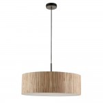 Longshore - Black 3 Light Pendant with Natural Seagrass Shade Longshore - Black 3 Light Pendant with Natural Seagrass Shade