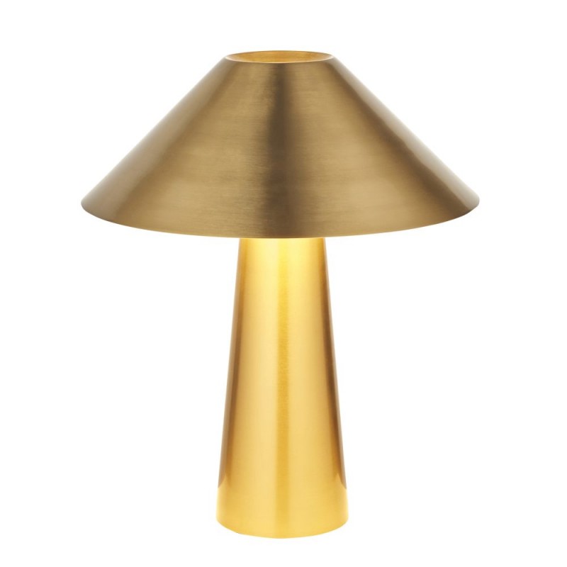 Endon-118685 - Isak - Brushed Aged Brass Table Lamp