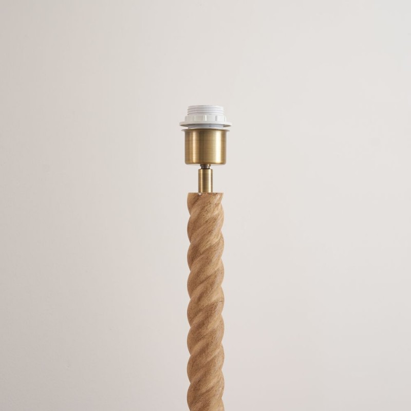 Endon-118691 - Twist - Base Only - Oak Effect Twisted Floor Lamp