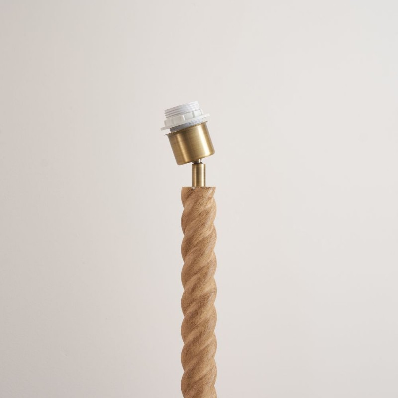 Endon-118691 - Twist - Base Only - Oak Effect Twisted Floor Lamp