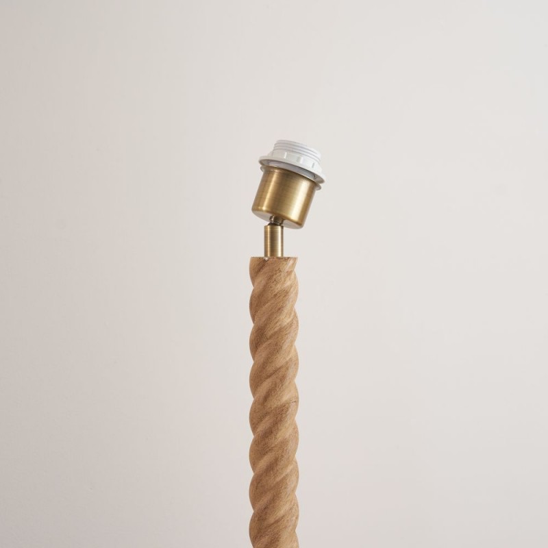 Endon-118691 - Twist - Base Only - Oak Effect Twisted Floor Lamp