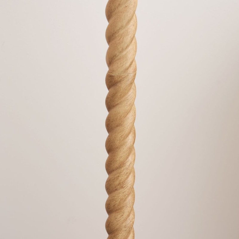 Endon-118691 - Twist - Base Only - Oak Effect Twisted Floor Lamp