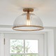 - Somerset - Vintage Brass Downlight Semi Flush with Clear Ribbed Glass Endon-118751 - Somerset - Vintage Brass Downlight Semi Flush with Clear Ribbed Glass