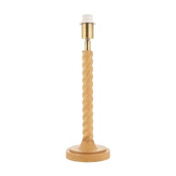 Twist - Base Only - Oak Effect Twisted Table Lamp