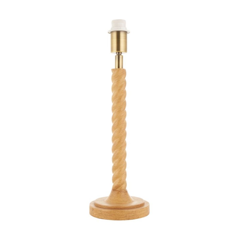 Endon-118754 - Twist - Base Only - Oak Effect Twisted Table Lamp