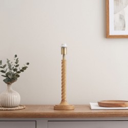 Twist - Base Only - Oak Effect Twisted Table Lamp