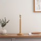 Endon-118754 - Twist - Base Only - Oak Effect Twisted Table Lamp