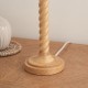 Endon-118754 - Twist - Base Only - Oak Effect Twisted Table Lamp